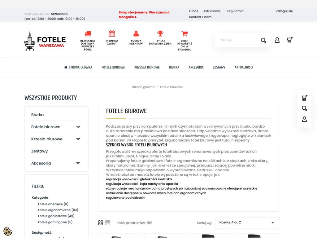 Fotelewarszawa: kategoria Fotele biurowe po redesignie